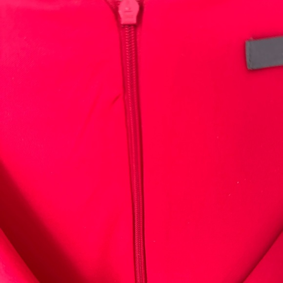 EUC Dillards Julia Jordan Ruched Wrap Dress V-Neck Pinkish Red Sz 12 Worn 1x - Picture 8 of 12